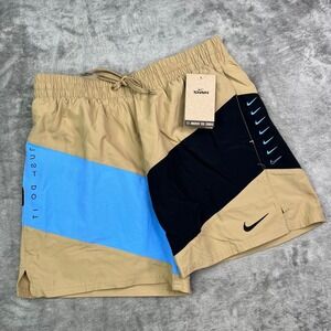 Nike‎ Swim Shorts Mens Small Brown Colorblock Mesh Liner Board Shorts NWT New